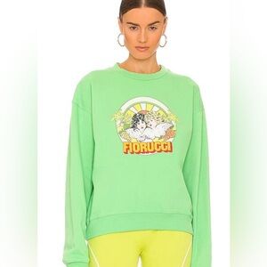FIORICCI Desert Angels Crop Sweatshirt in green
